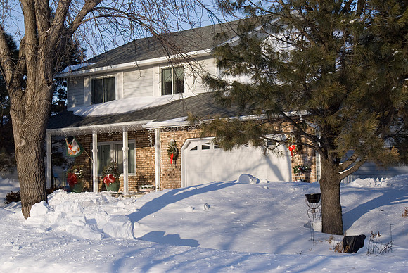 Our Home In The Trees And Snow Drifts